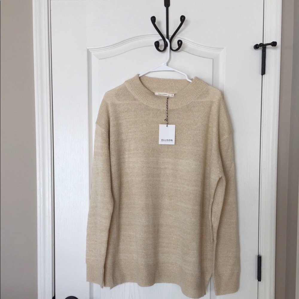 ELLISON cream & gold sweater